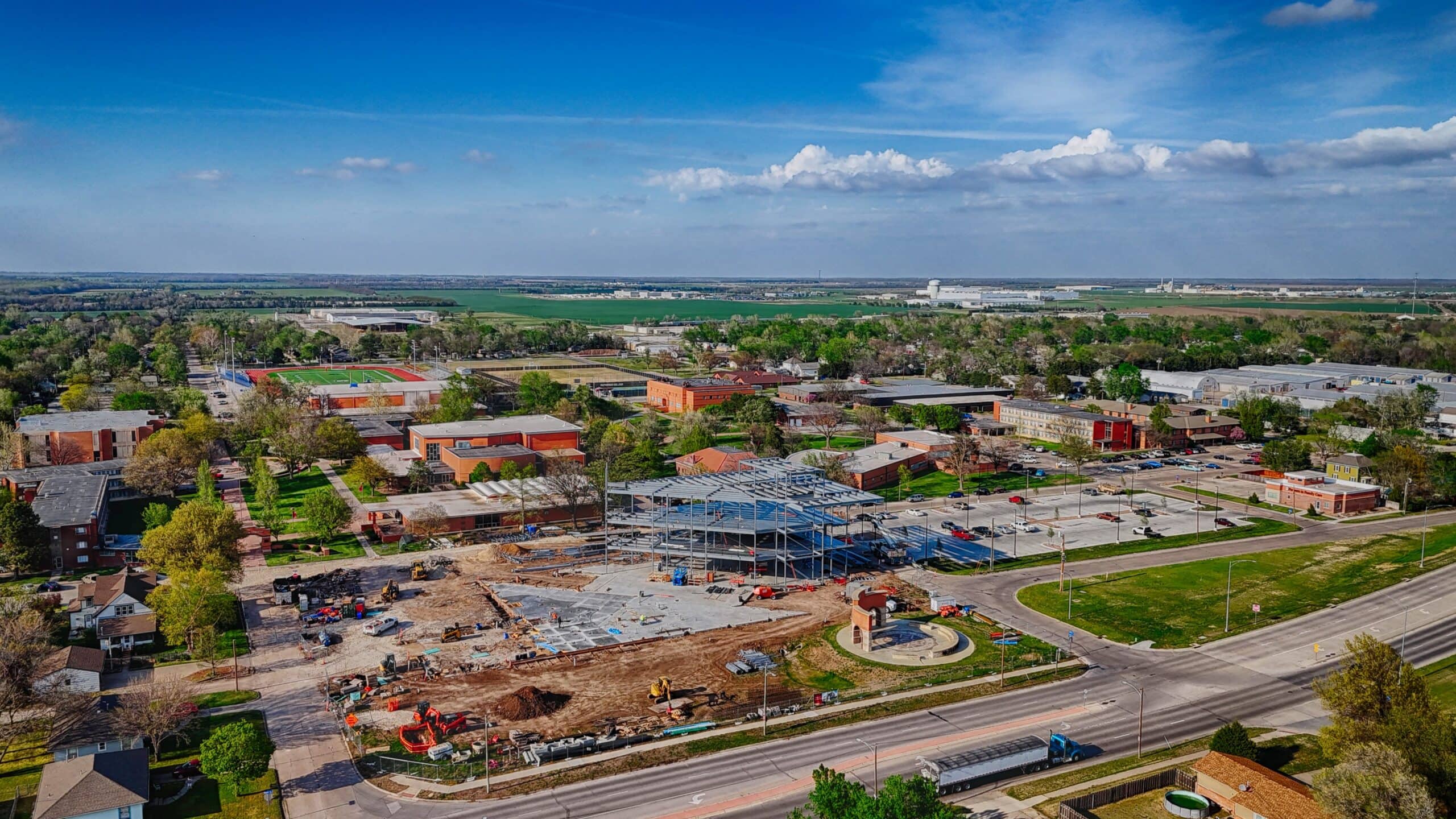 Campus Commons - construction progress April 2024