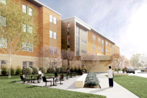 New Apartment Building - east entry