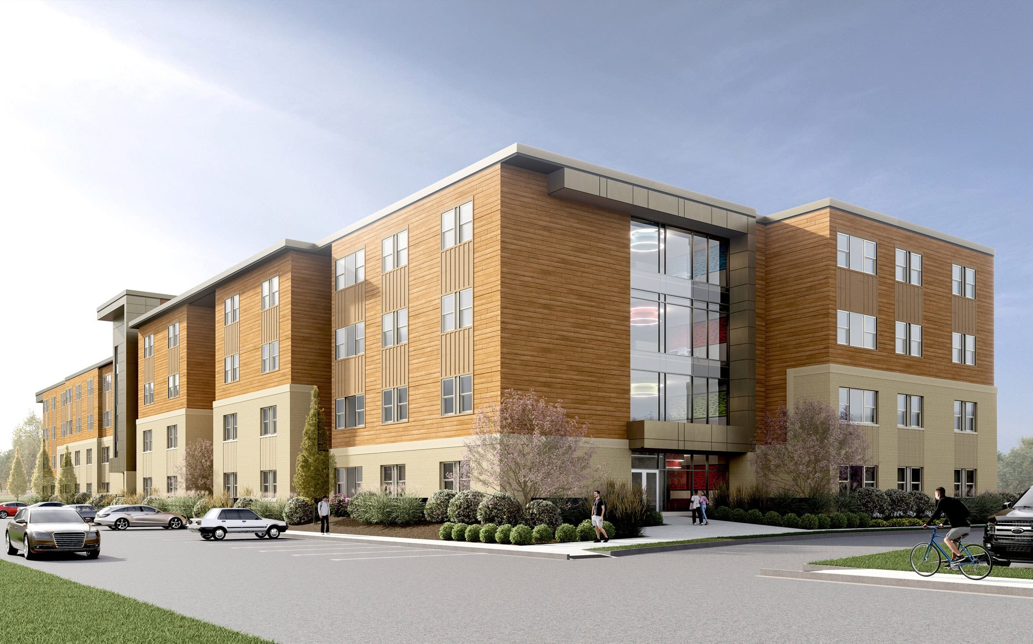New Apartment Building - southwest corner
