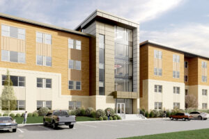 New Apartment Building - west entry on Lehmer St.