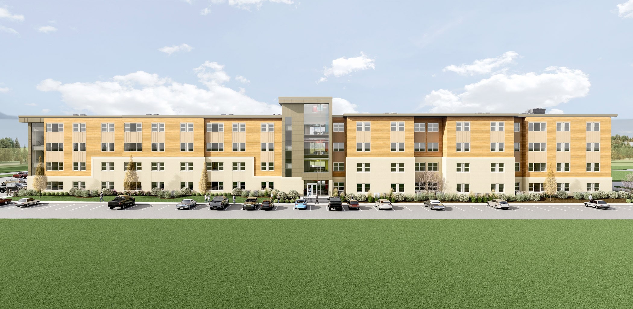 New Apartment Building - west elevation