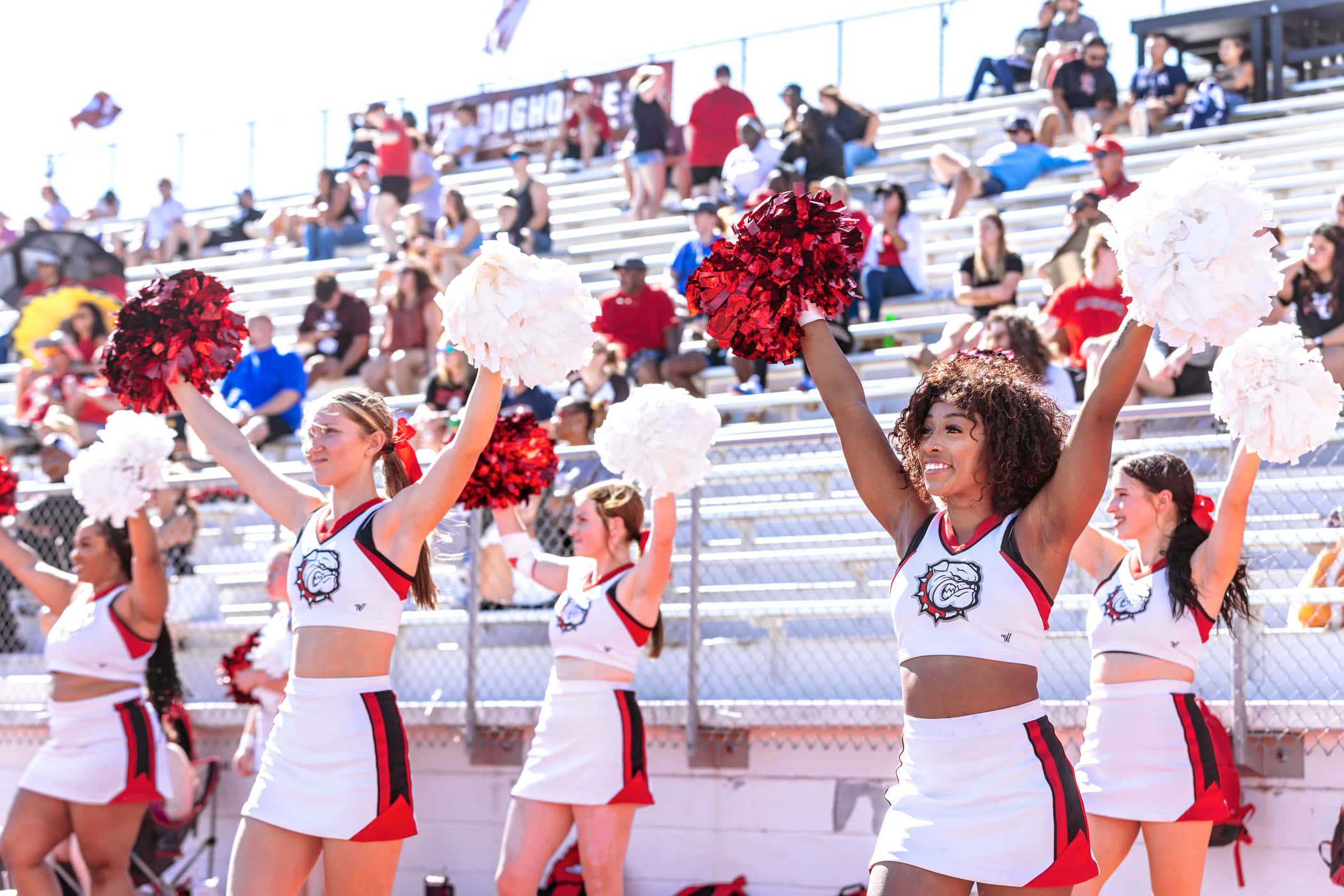 Cheerleaders at stadium